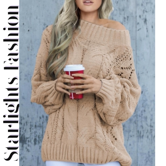 Khaki Chunky Oversized Pullover Sweater - Picture 1 of 3
